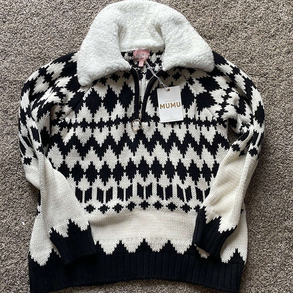 Show me your mumu jacquard sweater